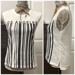 Graphic Knit Tank Top by Emily Denim